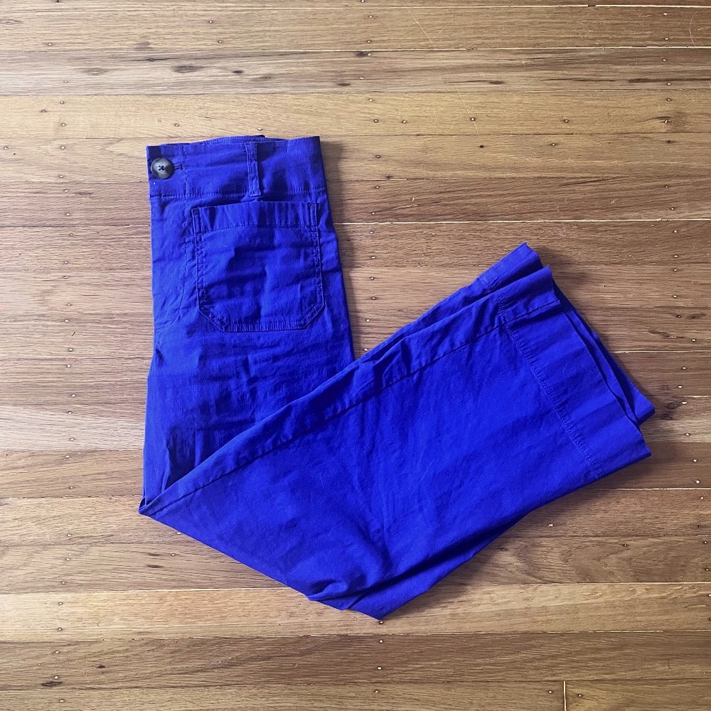 Maeve Colette Wide Crop Pant - Cobalt Blue